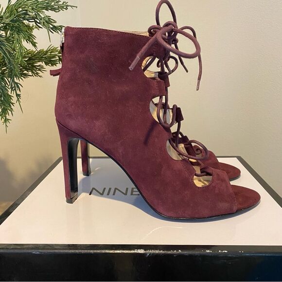 Nine West Unforgettable Lace Up Bootie - Picture 1 of 7
